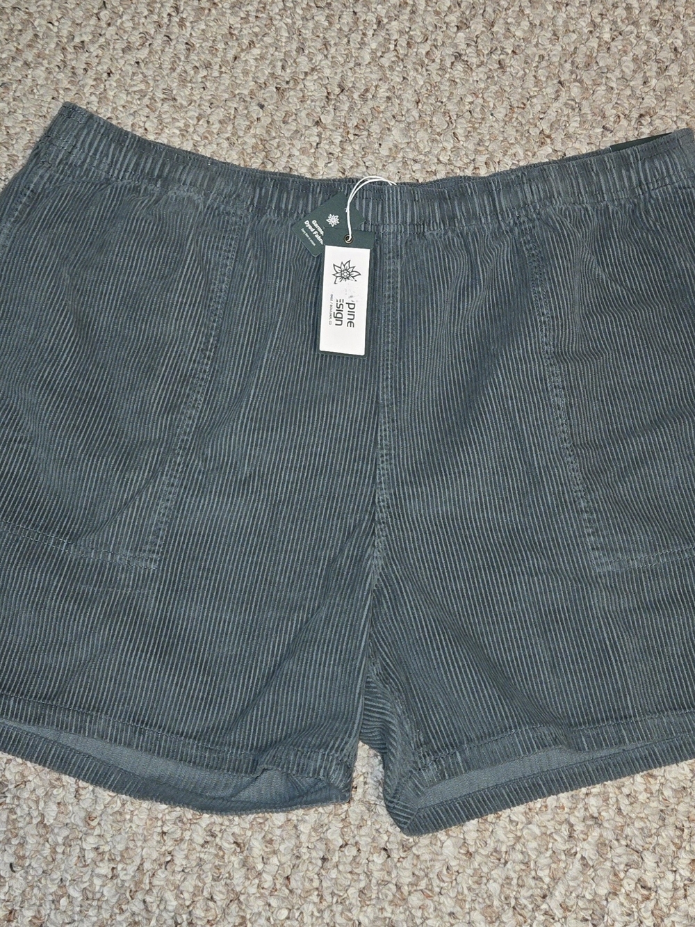 NWT Alpine Design Cord Hike Shorts in Faded Evergreen Men's Size XXL